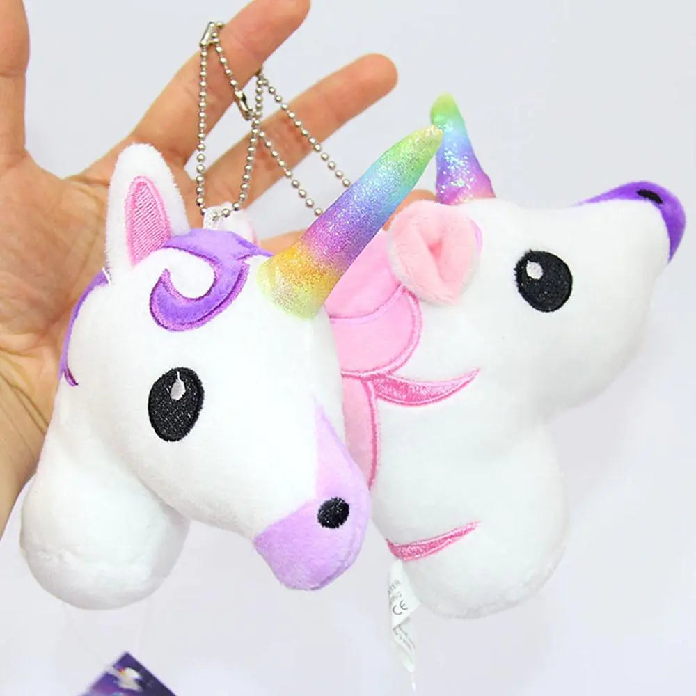 Unicorn Ornament, Rainbow Pony Plush, Horse Keychain