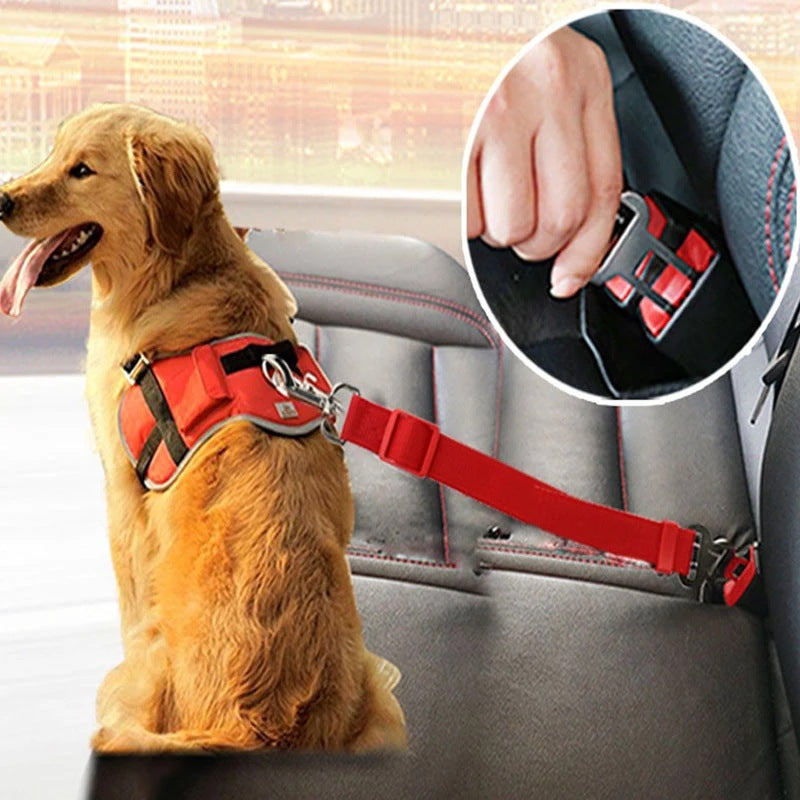Adjustable Pet Cat Dog Car Seat Belt Pet Seat Vehicle Dog  Lead Clip Safety Lever Traction Dog Collars Dogs Accessoires Pets Products