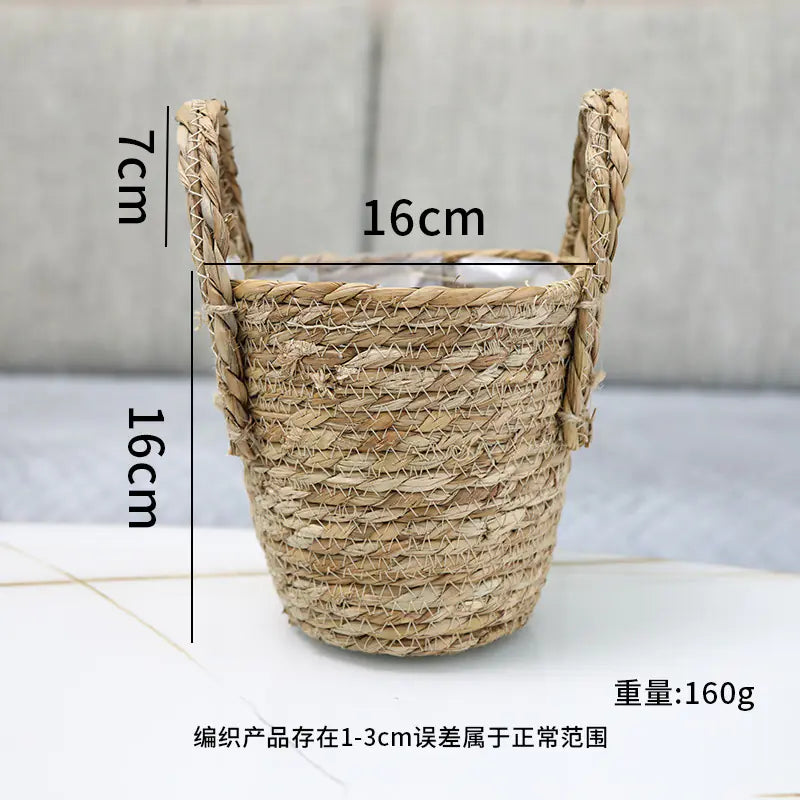 Creative Woven Rattan Flower Basket for Home Decor
