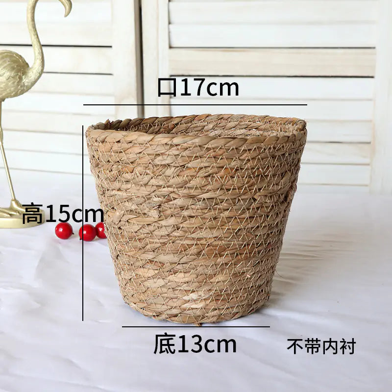 Creative Woven Rattan Flower Basket for Home Decor