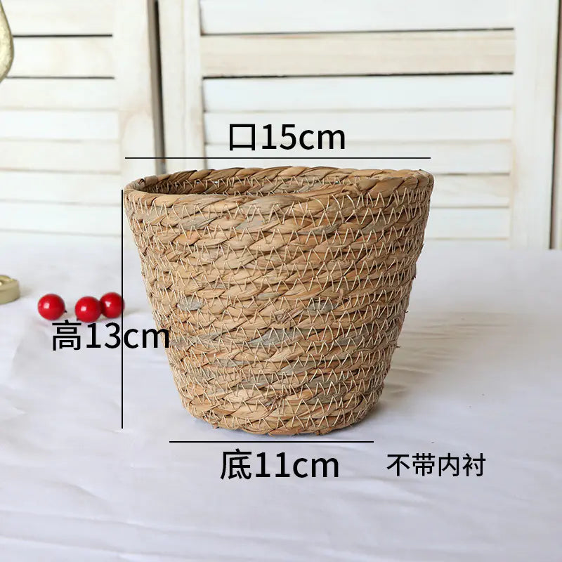 Creative Woven Rattan Flower Basket for Home Decor