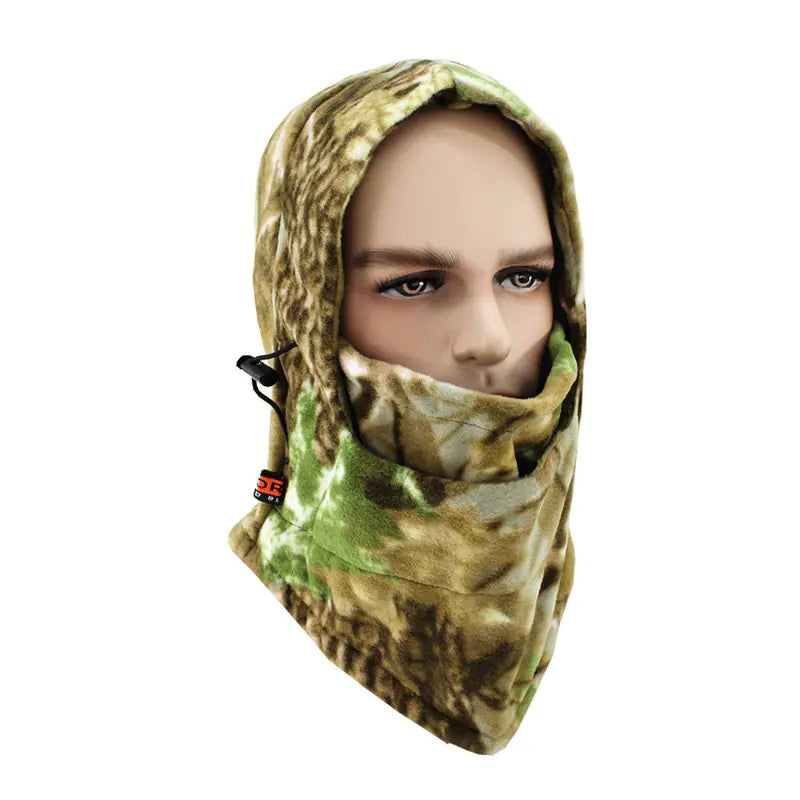 Winter Outdoor Camouflage Multi-Function Fleece Hood
