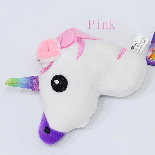 Unicorn Ornament, Rainbow Pony Plush, Horse Keychain